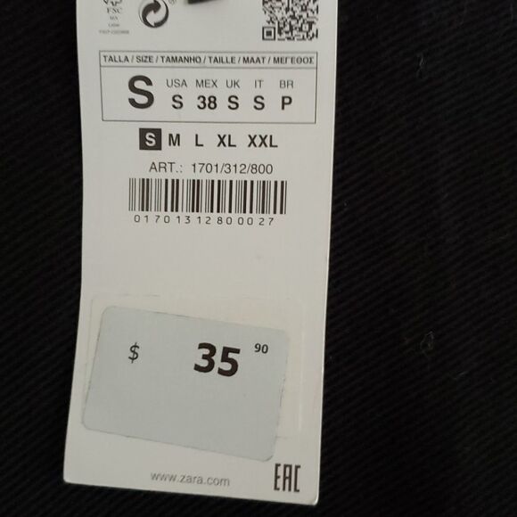 Zara Man Essential Black Ribbed Sweater NWT Small - Picture 4 of 5